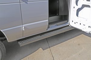 Ford Transit Van Running Board - Dee Zee - Rough Step, 55In Aluminum - Black - `19-`21 Ford Transit Van Running Board - Dee Zee - Rough Step, 55In Aluminum - Black - `19-`21